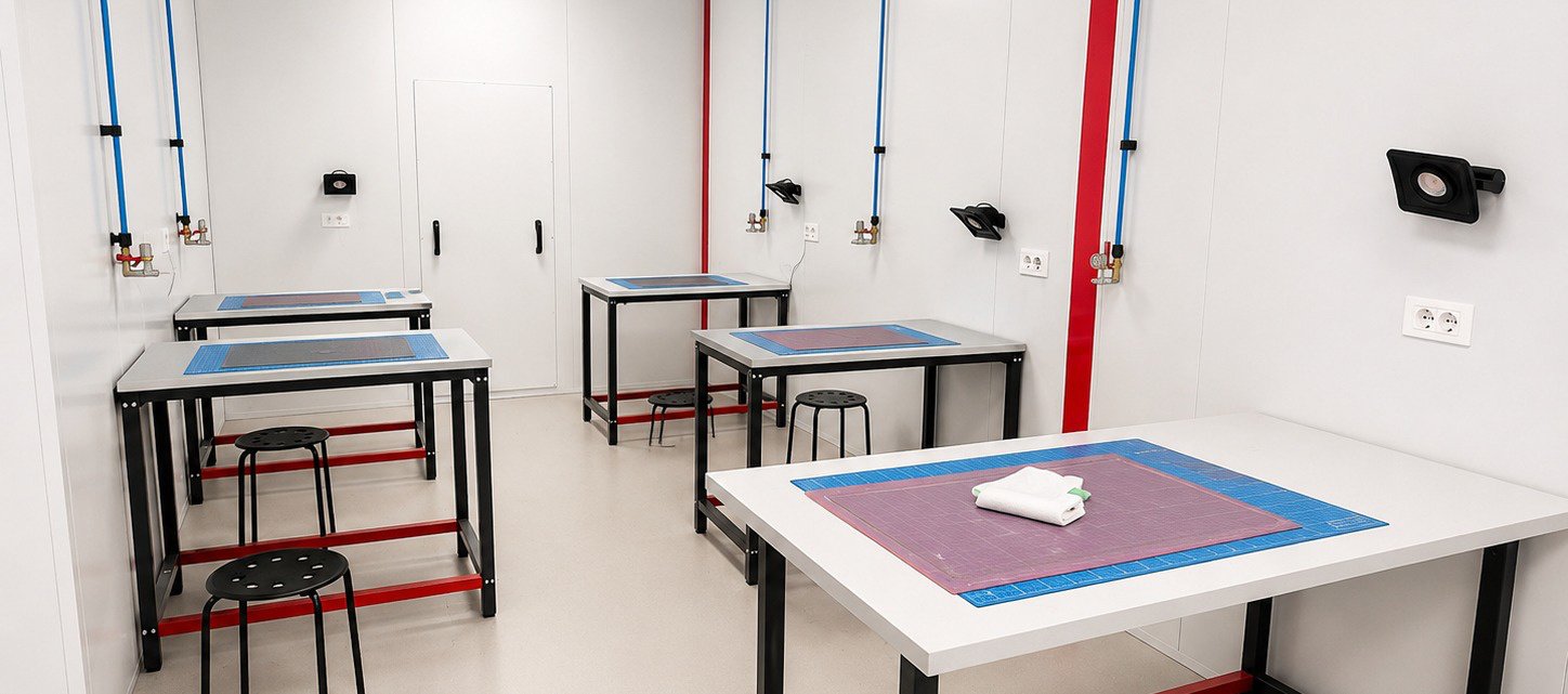 Laboratorio per compositi e fibra di carbonio